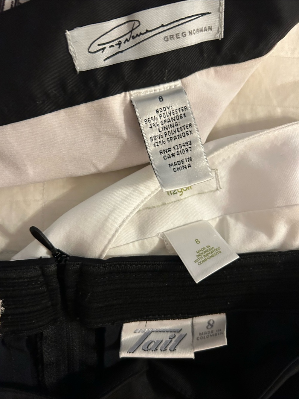 3 Golf Skirts Skorts Size 8 White & Black Tail Greg Norman Liz Golf - Picture 11 of 12